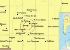 Fuerte sismo sacudió a Córdoba